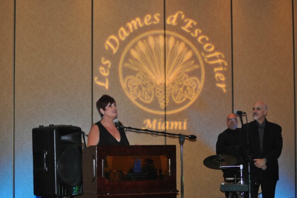 Laura Lafata as Master of Ceremonies at LaDames d'Escoffier