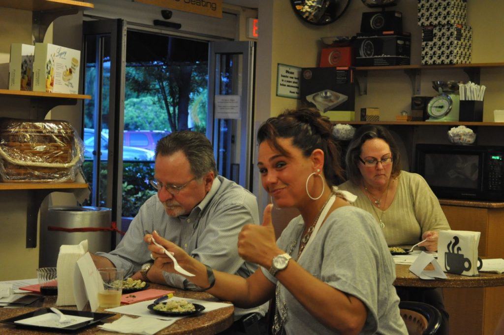 La Diva Cucina food demonstration attendees love the sautéed gnocchi